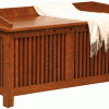 Cedar Wood Blanket Chest With Blanket Draped Over