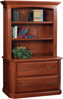 Wood Office Bookshelf With Storage