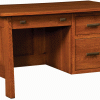 wooden desk with side drawers