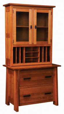wooden drawers with vertical file cabinet