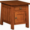 square nightstand with drawer and cabinet