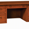 cherry wooden desk with drawers on both sides