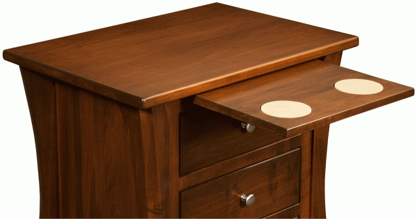 wooden nightstand with extension