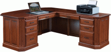 wooden corner desk with no extras