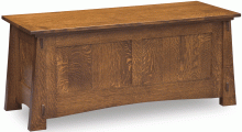 long wooden blanket chest