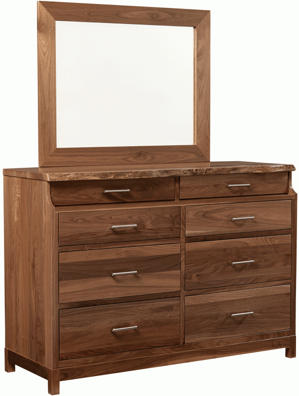 wooden dresser with mirror