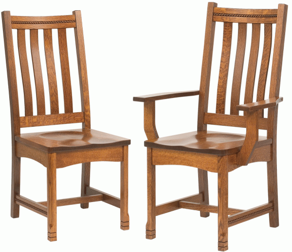 wooden kitchen chairs with and without armrests