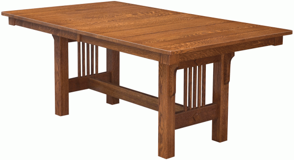 rectangle wooden table with square legs