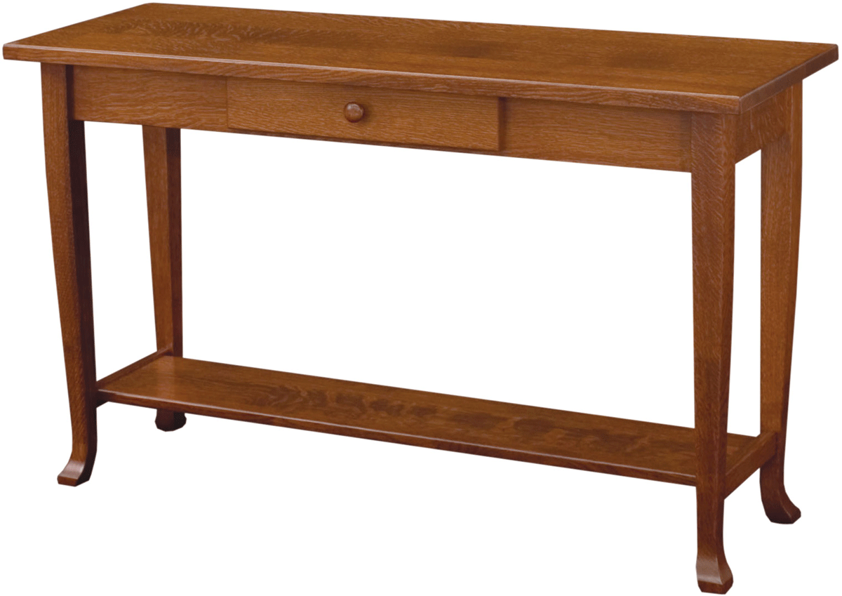 3976 wooden sofa table with thin curved legs