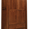 A wooden cabinet with 2 large doors and a drawer