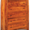 light wooden dresser with 2 half drawers and 5 full drawers