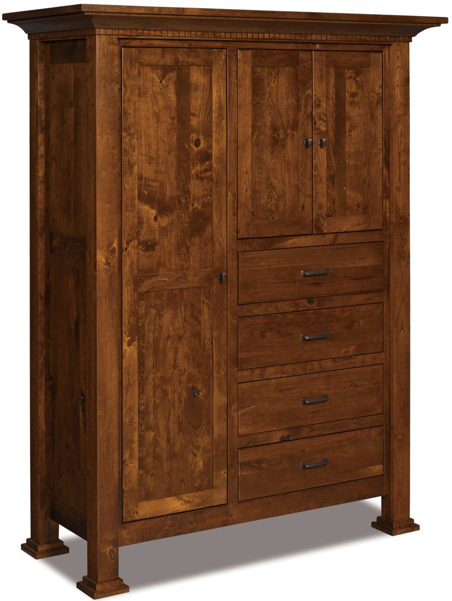 4437 light wooden cabinet with 4 drawers and 3 doors