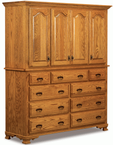 light wooden cabinet with multiple doors and drawers