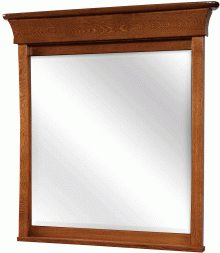 mirror with a wooden frame