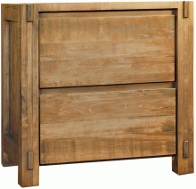 wooden 2-drawer nightstand