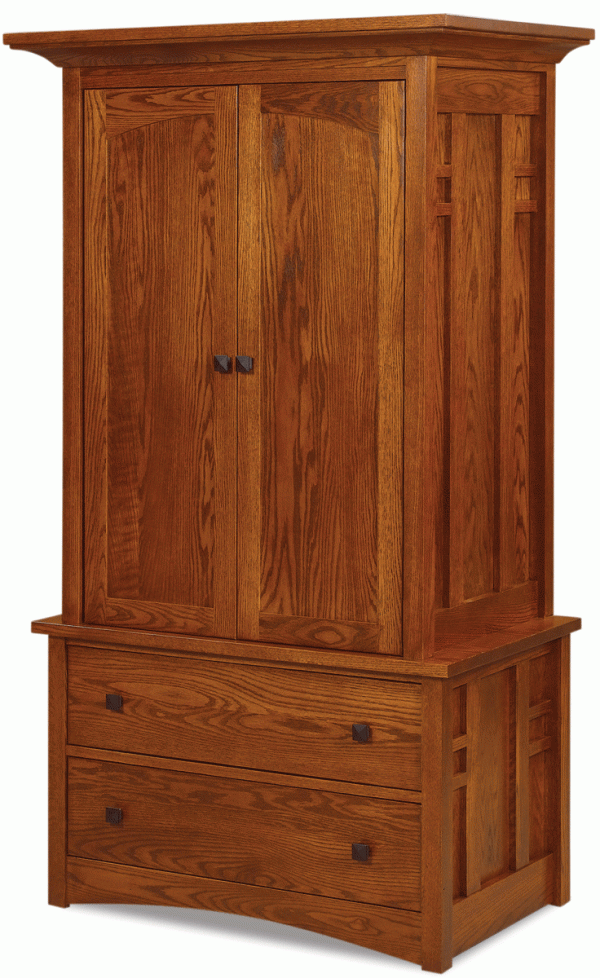 wooden cabinet with 2 doors and 2 drawers