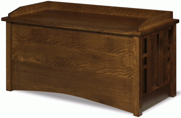 dark brown wooden chest