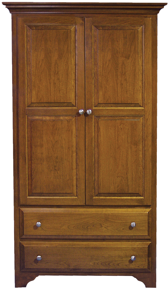 4551 light wooden cabinet with 2 drawers and 2 doors