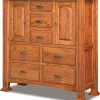 wooden cabinet with 2 doors and 7 drawers