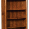 wooden bookcase with multiple shelves