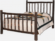 Amish Lumber Jack Rustic Bed in Hickory