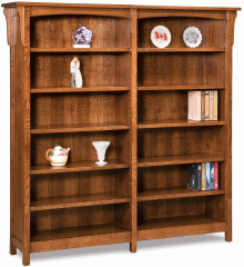 Amish Double Bridger Mission Bookcase