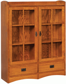 Amish Hidden Drawers Display Case