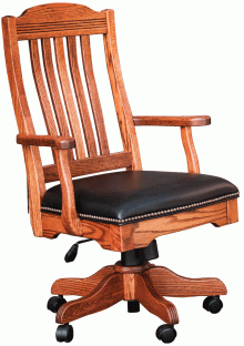 Amish Royal Desk Chair with Arms