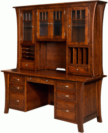 Amish Ensinada Wall Desk with Hutch