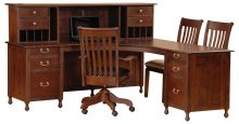 Amish Shiloh L-Desk with Hutch Top