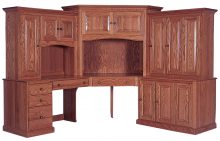Amish Traditional Deluxe Corner Computer Center
