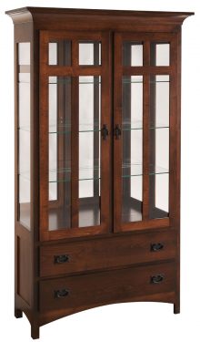 Amish Mission 2-Drawer Curio