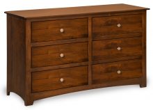 Amish Monterey 6 Drawer Dresser with Changing Box Top