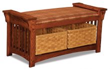 Amish Mission Slat Bench
