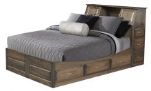 Amish Sleigh Space Saver Platform Bed