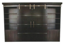 Amish Contemporary Barn Door Bookcase Bed