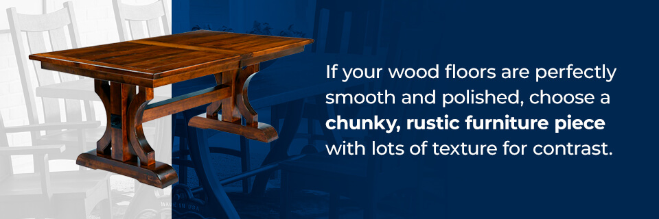 Wood Dining Table - Use contrast to create a focal point