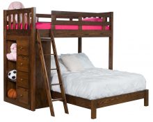 Amish Country Mission Bookcase Bunkbed