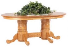 Amish Oval Double Pedestal Table