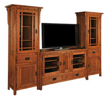 Mission Style Flat Wall TV Stands