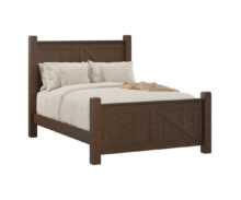 Amish Early American Rustic Bed in Rustic Cherry