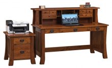 Amish Liberty Deluxe Writing Desk with Hutch