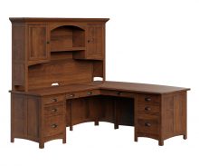 Amish Oakwood Corner Desk