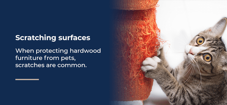 Protect scratching surfaces on furniture