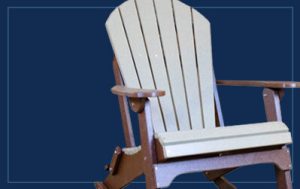 White Chair on Blue Background