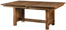 American-Made Orewood Trestle Table in Rough Sawn Wormy Maple