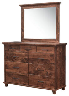 Amish Lexington High Dresser with Mirror