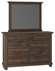 Amish Brockton High Dresser with Mirror