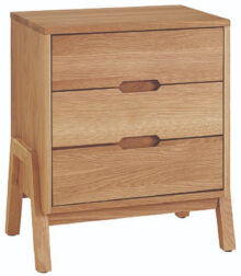 Amish Nova 3 Drawer Nightstand