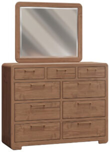 Amish Eureka High Dresser with Mirror